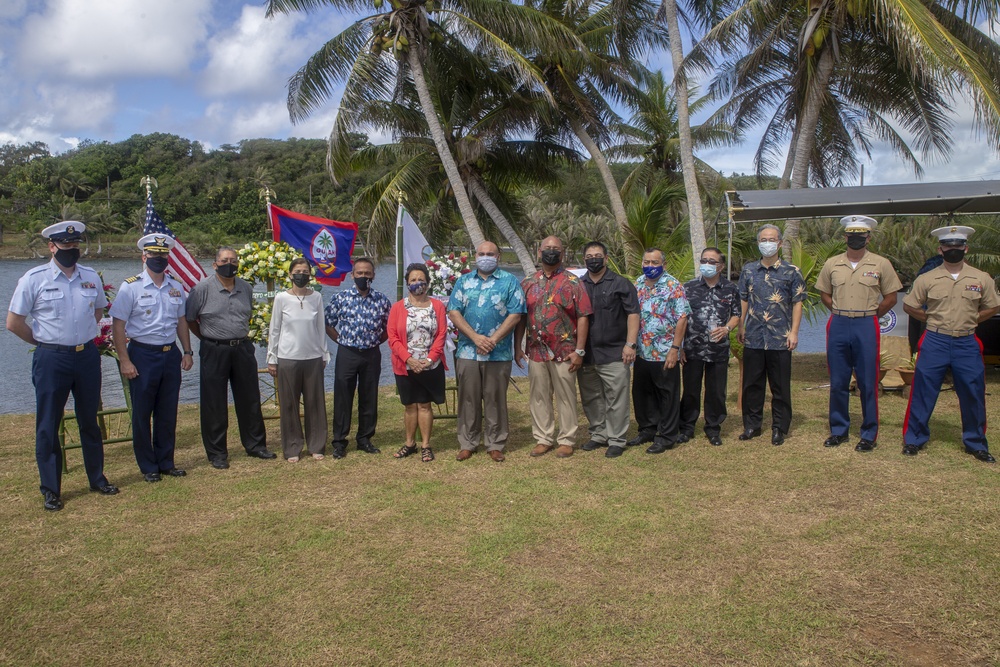 MCB Camp Blaz senior leaders pay respect during memorial service in Inalåhan