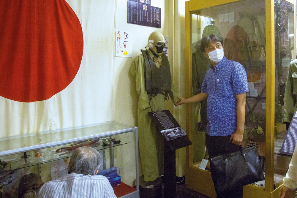 Thinking of peace studies: Local educators visit Kinser Battle of Okinawa Historical display