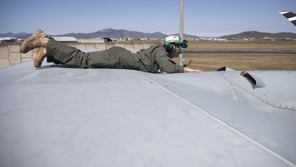 Talisman Sabre 21: U.S. Marines with VMGR-152 conduct Aerial Refueling with F-35B