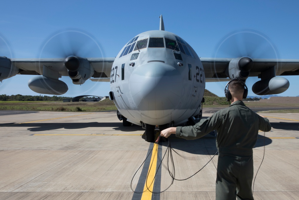 Talisman Sabre 21: U.S. Marines with VMGR-152 conduct Aerial Refueling with F-35B