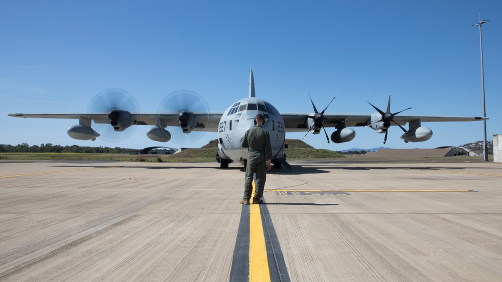 Talisman Sabre 21: U.S. Marines with VMGR-152 conduct Aerial Refueling with F-35B