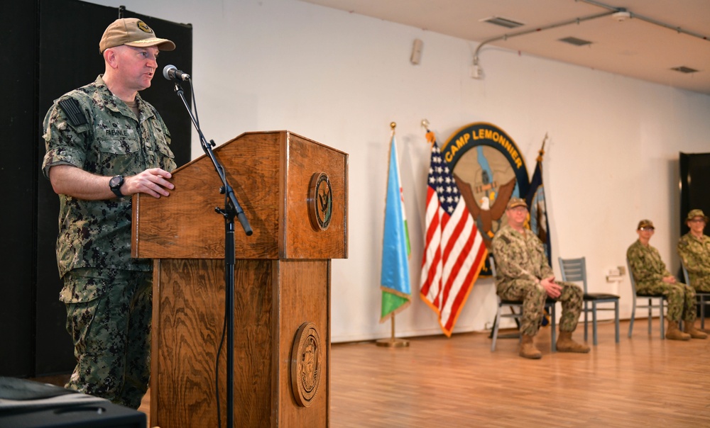 Camp Lemonnier Holds Michaud Expeditionary Medical Facility Change of Charge Ceremony