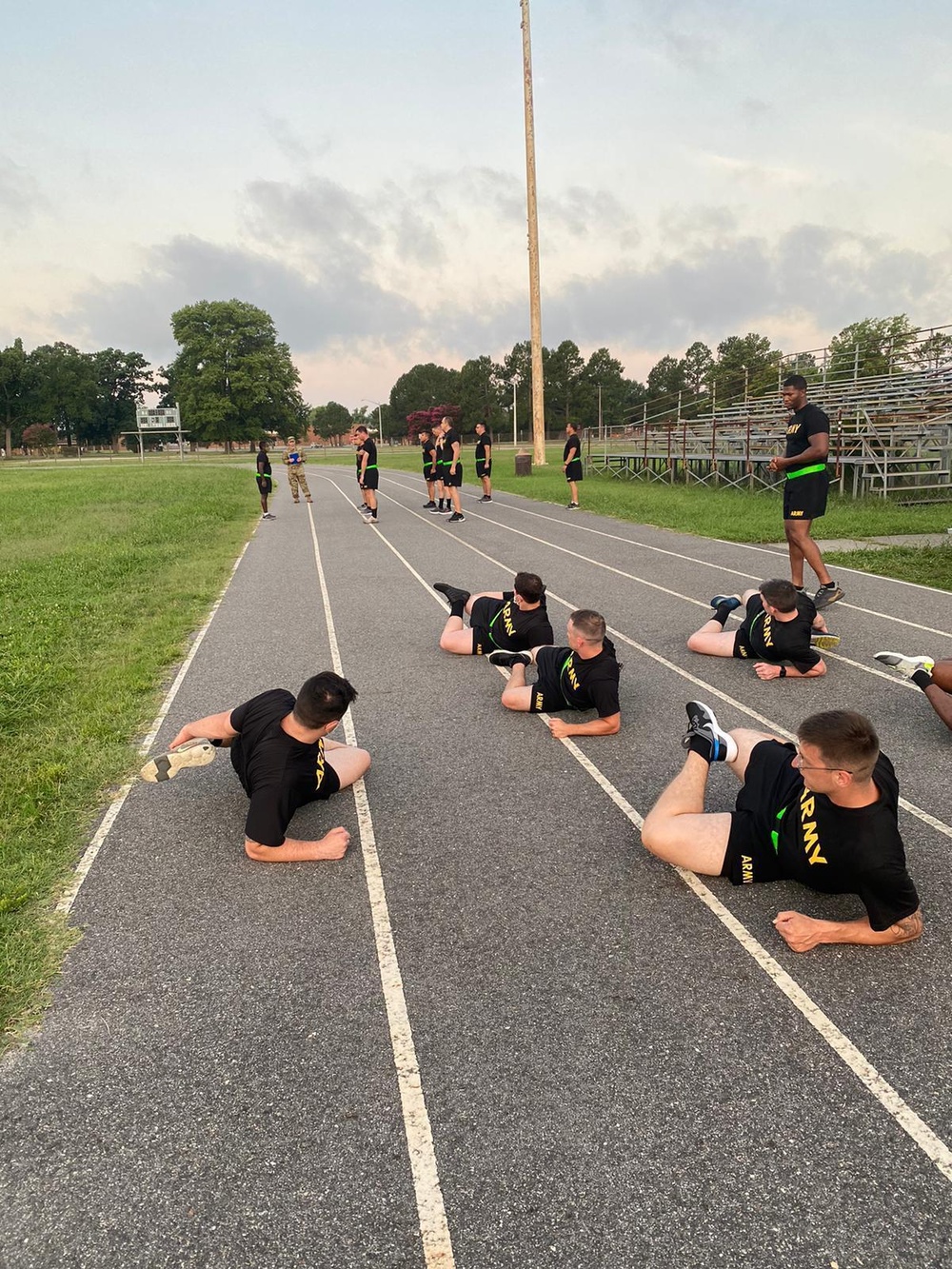 U.S. Army Soldiers conduct Physical Readiness Training assessments