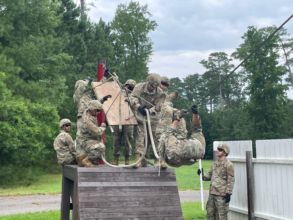 U.S. Army Soldiers Attending Advance Leaders Course complete the Leaders Reaction Course