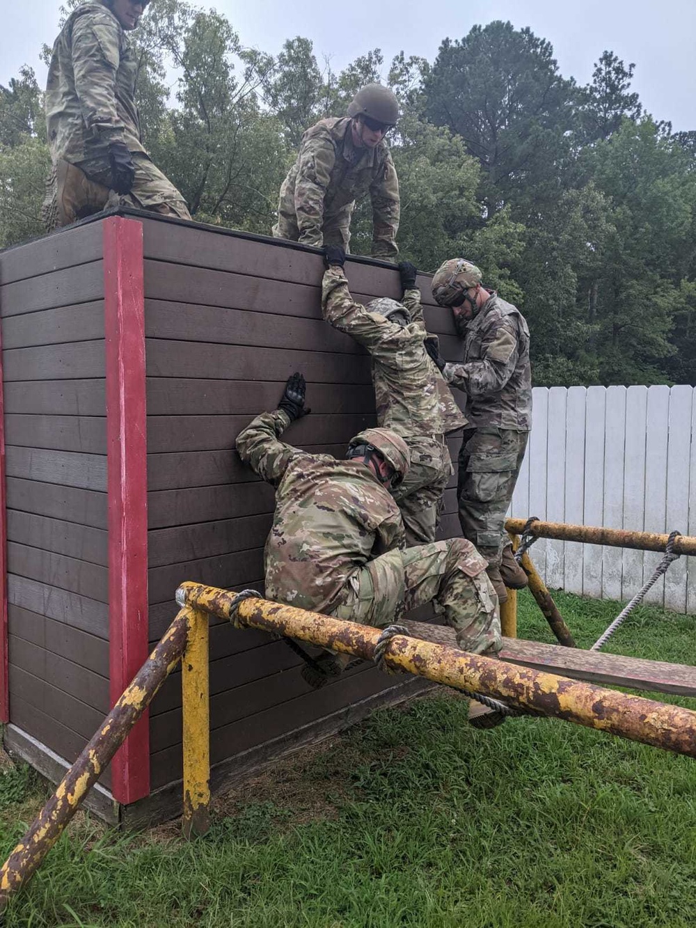 U.S. Army Soldiers Attending Advance Leaders Course complete the Leaders Reaction Course