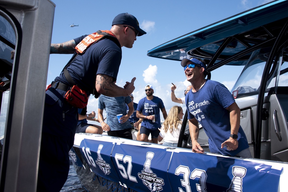 USCG Provides Security, Supports Water Safety at Stanley Cup Boat Parade