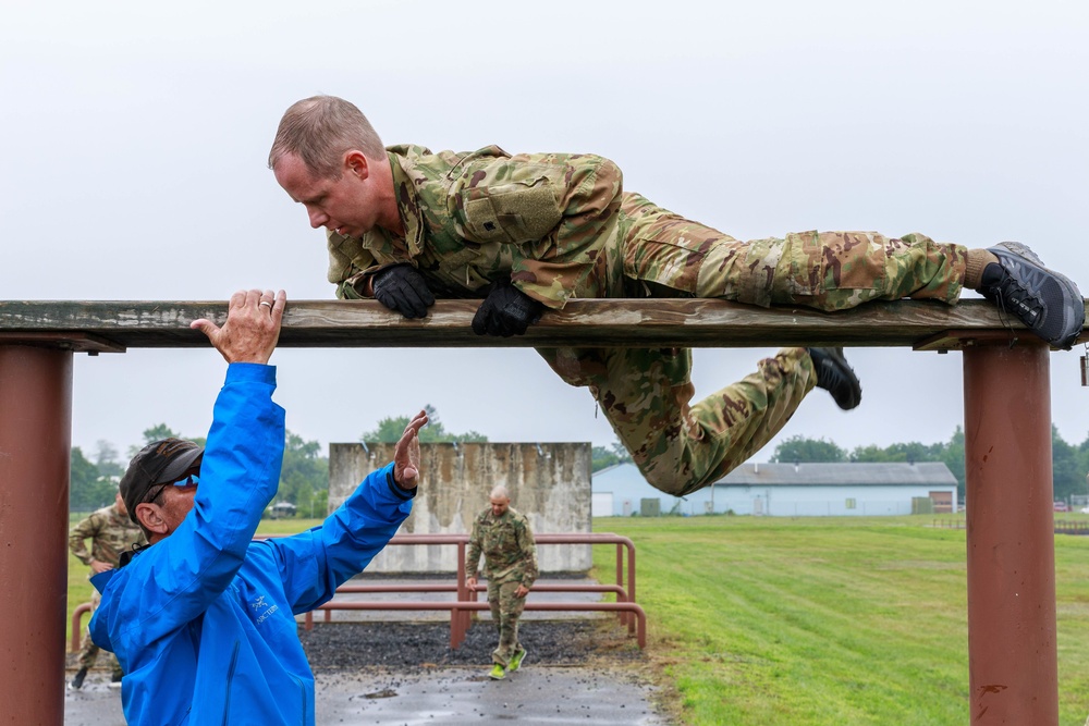 Maj. Zack Land receives instructions