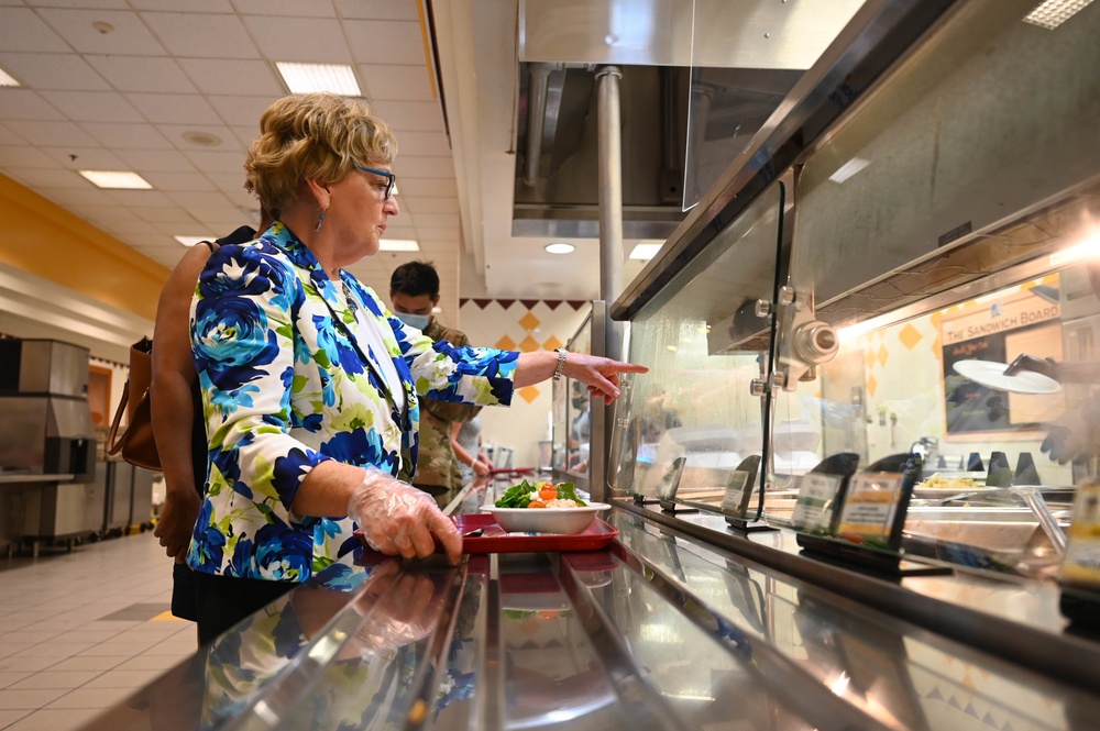 Virginia Penrod, Acting Undersecretary of Defense for Personnel and Readiness, visits Joint Base Langley-Eustis