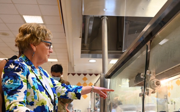 Virginia Penrod, Acting Undersecretary of Defense for Personnel and Readiness, visits Joint Base Langley-Eustis