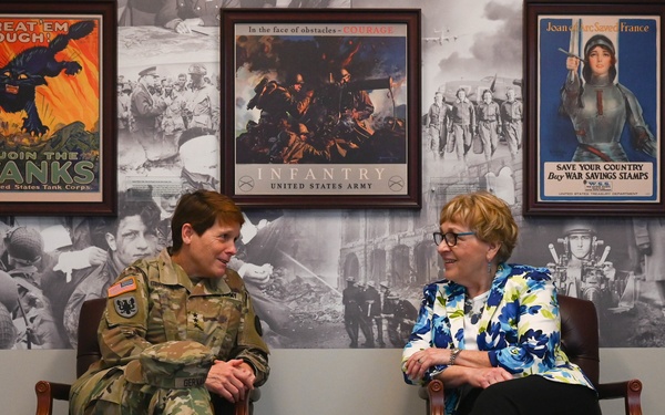 Virginia Penrod, Acting Undersecretary of Defense for Personnel and Readiness, visits Joint Base Langley-Eustis