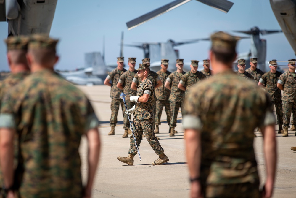 Marine Medium Tiltrotor Squadron 764 change of command ceremony