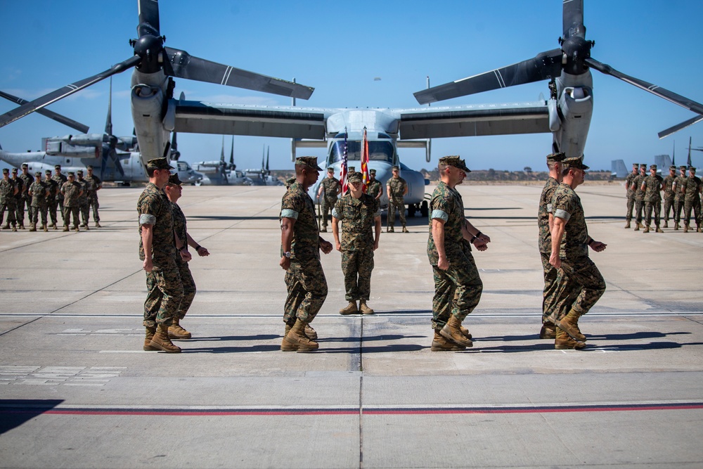 Marine Medium Tiltrotor Squadron 764 change of command ceremony