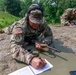 Staff Sgt. Devin Crawford marks shot group