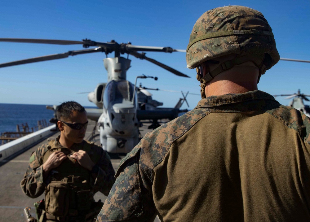 Force Reconnaissance Platoon Executes Fast Rope Drills