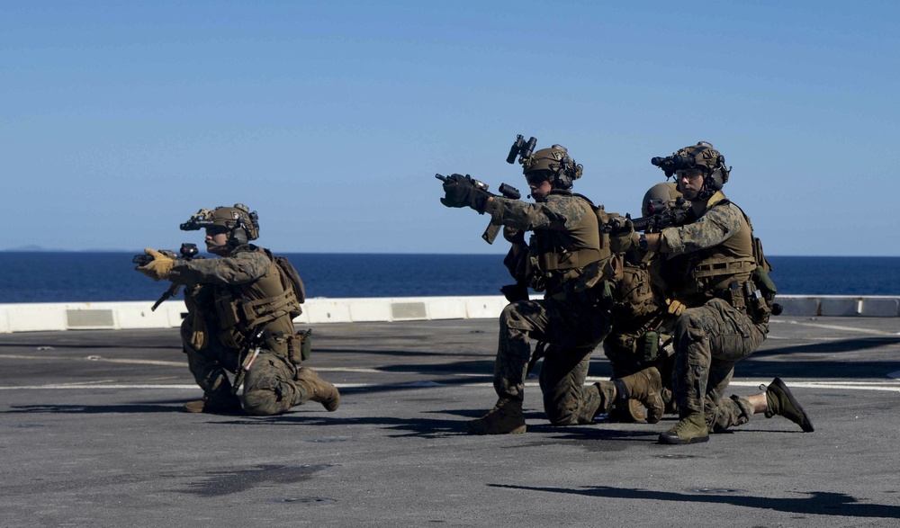 Force Reconnaissance Platoon Executes Fast Rope Drills