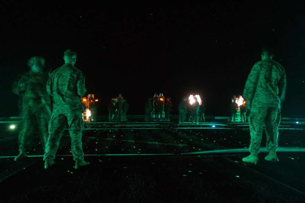 BLT 3/5 Conducts a Low-Light Deck Shoot