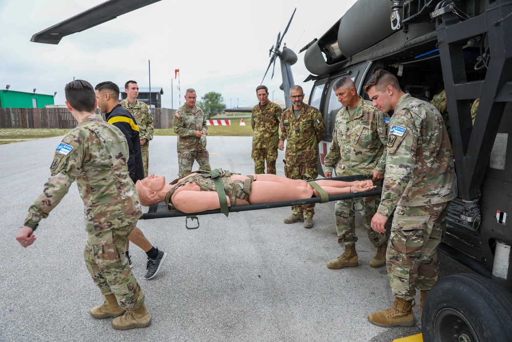 Leaders of Kosovo Force Participate in Hoist Training at Camp Bondsteel