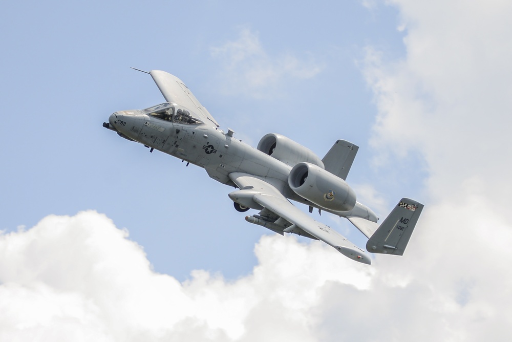 104th Fighter Squadron A-10 Thunderbolt II Flies Over Warren Grove Gunnery Range