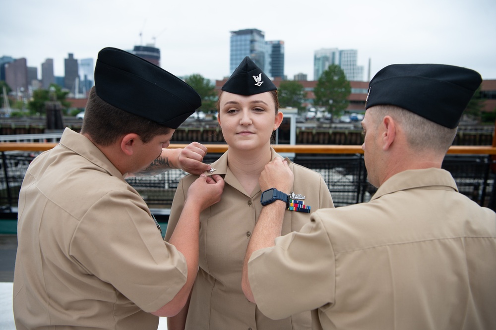 Sailors Aboard USS Constitution Promoted to Next Rank