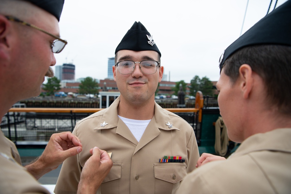 Sailors Aboard USS Constitution Promoted to Next Rank