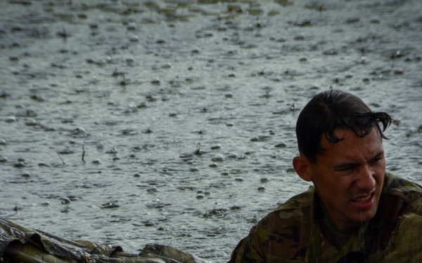 Task Force Dark Rifles conducts water survival training