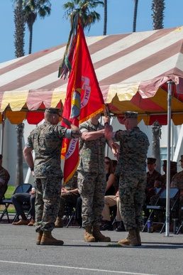 15th MEU Marines conduct a Change of Command ceremony