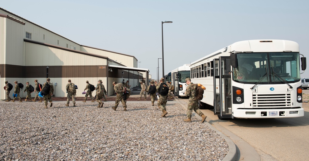 366th Fighter Wing Airmen get processed for deployment