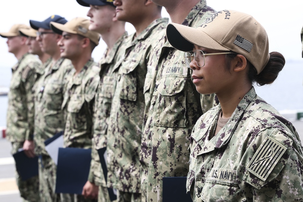 USS Tripoli Promotion Ceremony