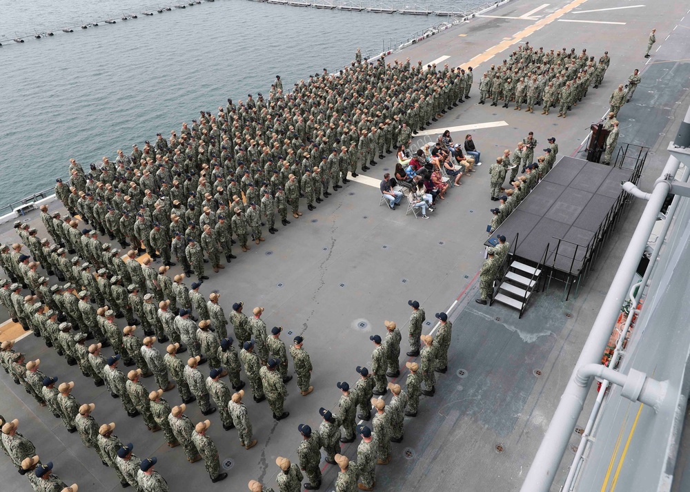 USS Tripoli Promotion Ceremony