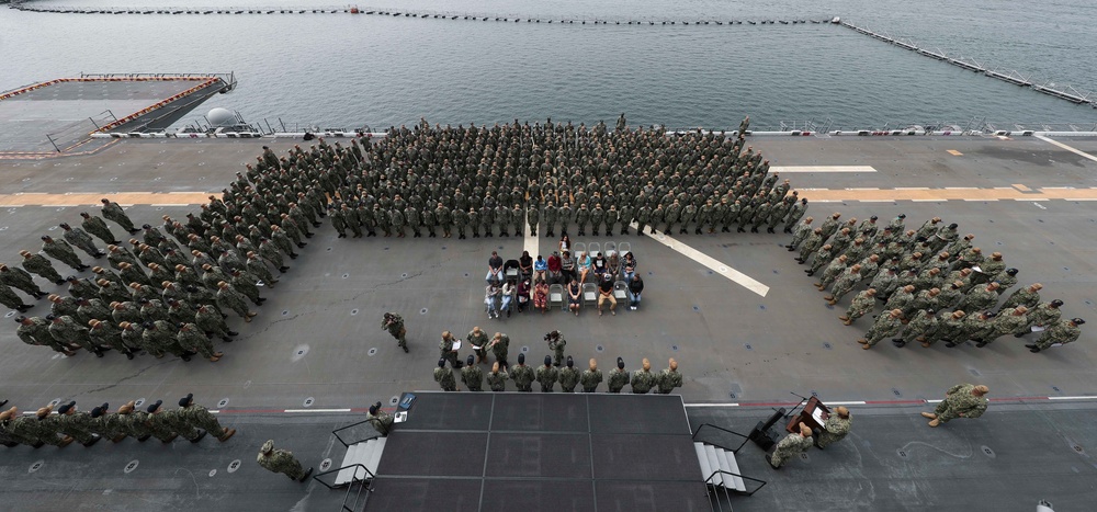 USS Tripoli Promotion Ceremony