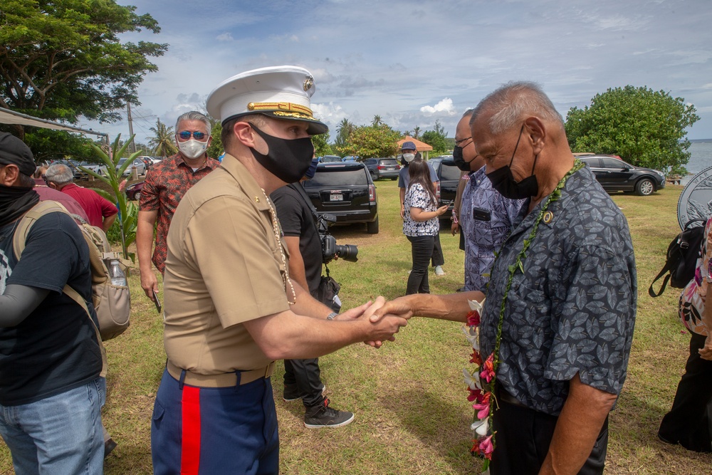 MCB Camp Blaz senior leaders pay respect during memorial service in Asan