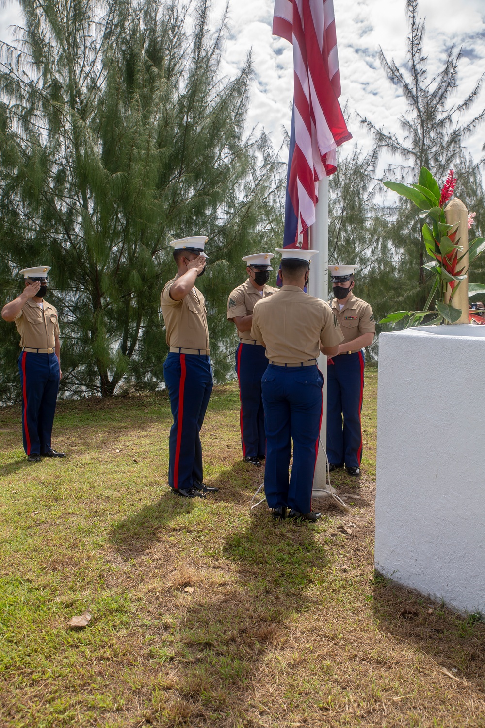 MCB Camp Blaz senior leaders pay respect during memorial service in Asan