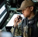 USS Sioux City Sailor on Watch Makes a 1MC Announcement