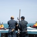 USS Sioux City Sailors Man a .50 Caliber Machine Gun