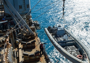 USS Germantown conducts RHIB operations.