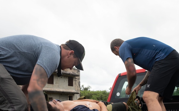 Exercise Forager 21: 1st SFG (A) Special Forces Soldiers treat casualties