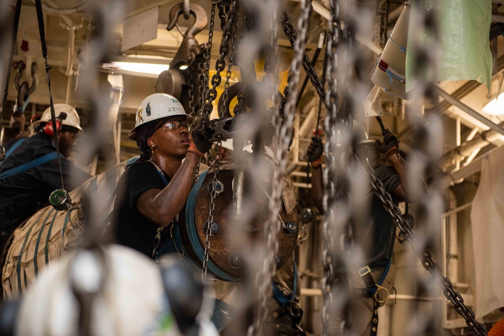 contractors remove turbine