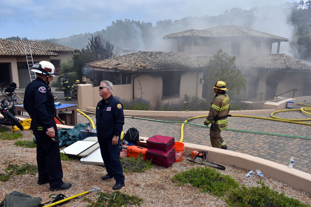 Presidio of Monterey Fire Department responds with local agencies to off-post house fire