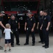 Firefighters at Camp Ripley give Ethan Manson facilities tour