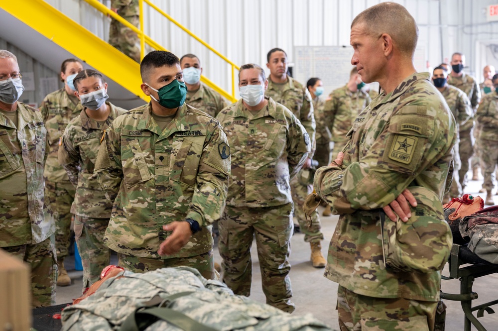 SMA Visits 335 Medical Company, Fort McCoy