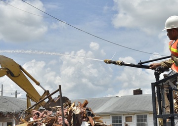 Sapper Eagles join DPW to remove Fort Campbell World War II wood