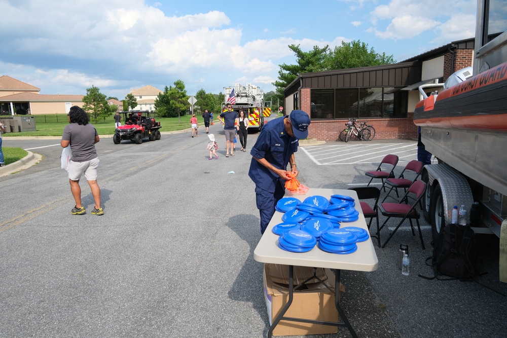 Coast Guard Auxiliarist Prepares Boating Safety Display for July Fourth at Joint Base Anacostia-Bolling