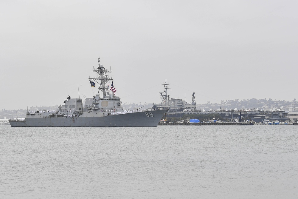 USS Mustin (DDG 89) returned to San Diego