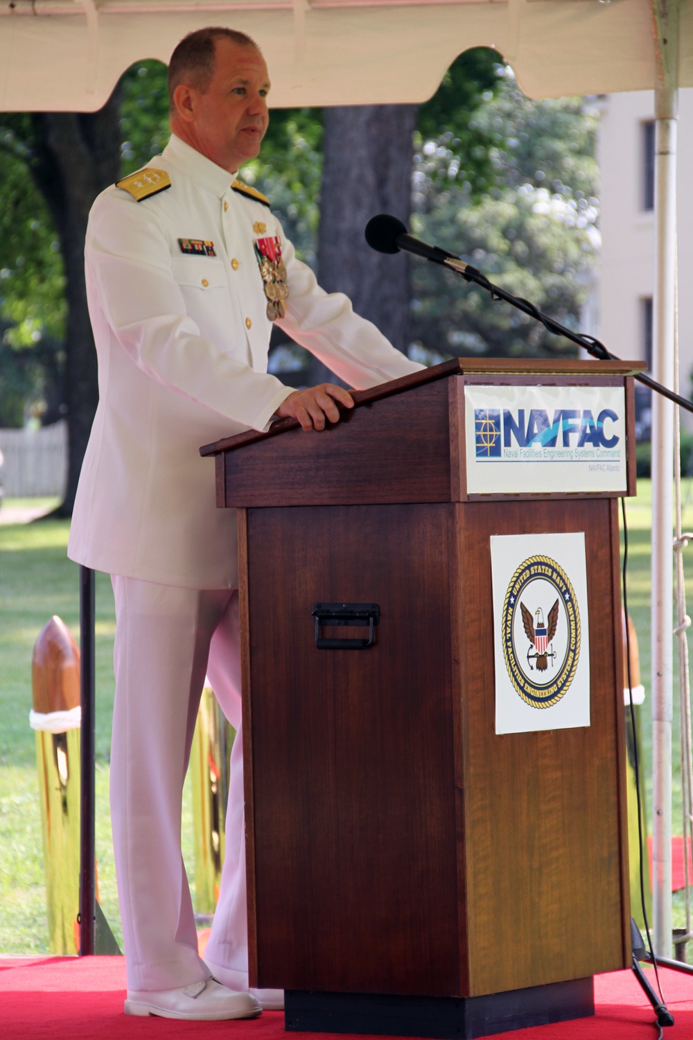 AGUAYO TAKES COMMAND OF NAVFAC ATLANTIC