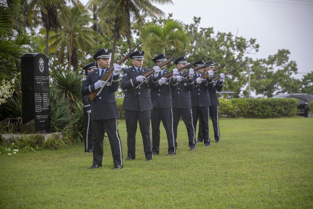 MCB Camp Blaz senior leaders pay respect during Liberation Day memorial service