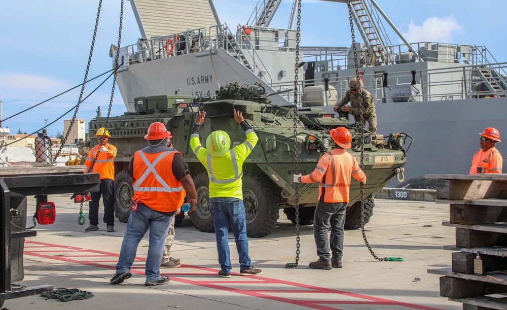 LSV-4 loads equipment and supplies during Defender Pacific 2021