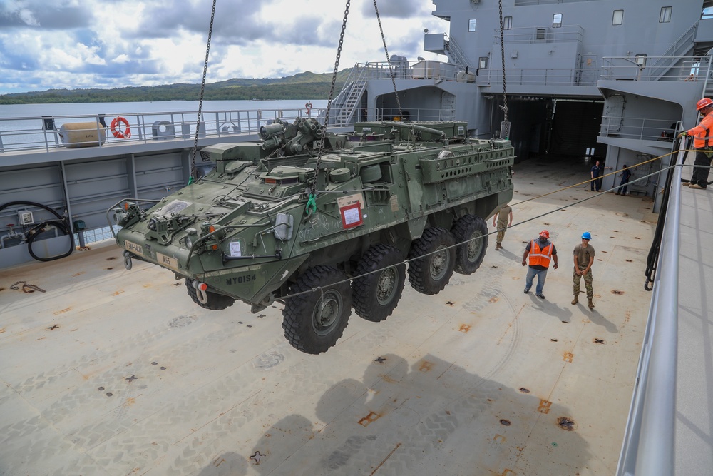 LSV-4 loads equipment and supplies during Defender Pacific 2021