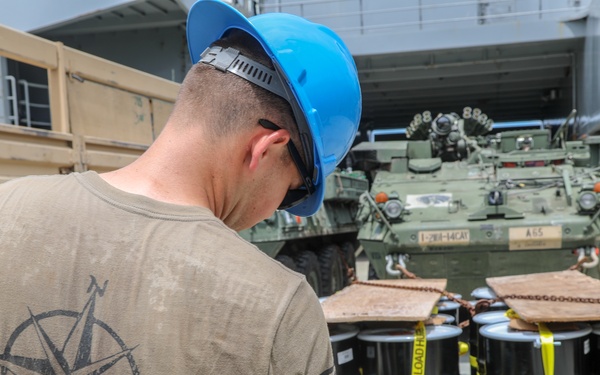 LSV-4 loads equipment and supplies during Defender Pacific 2021