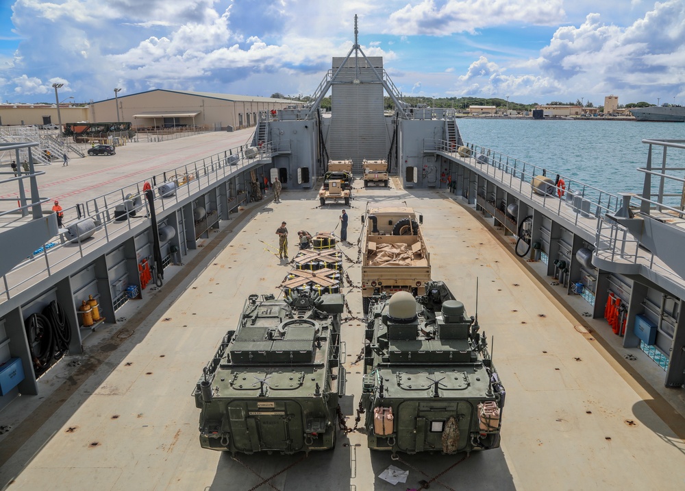 LSV-4 loads equipment and supplies during Defender Pacific 2021