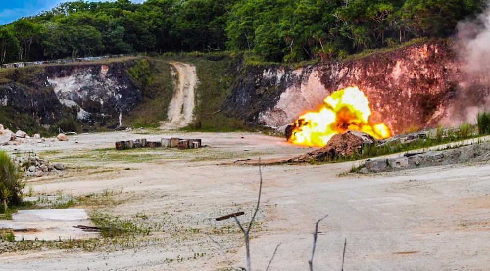 NMCB 11 Conducts Blasting Operations with 554th RED HORSE Squadron